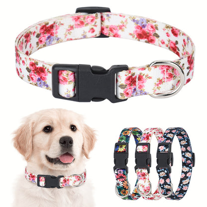 Luxury Printed Colorful Adjustable Pet Collar