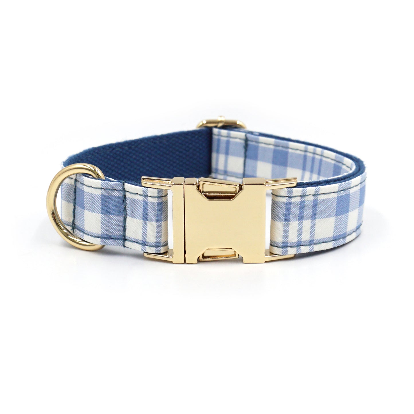 Customized Plaid Dog Collar - Engraved Pet Collar