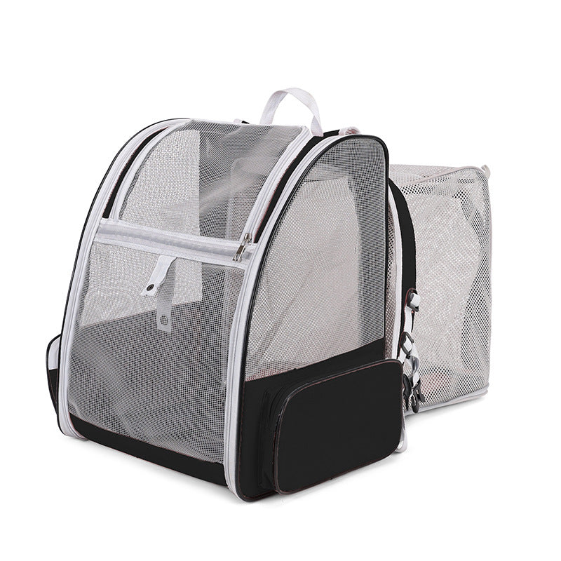Expandable Pet Carrier Breathable Collapsible Soft Cat Travel Bag