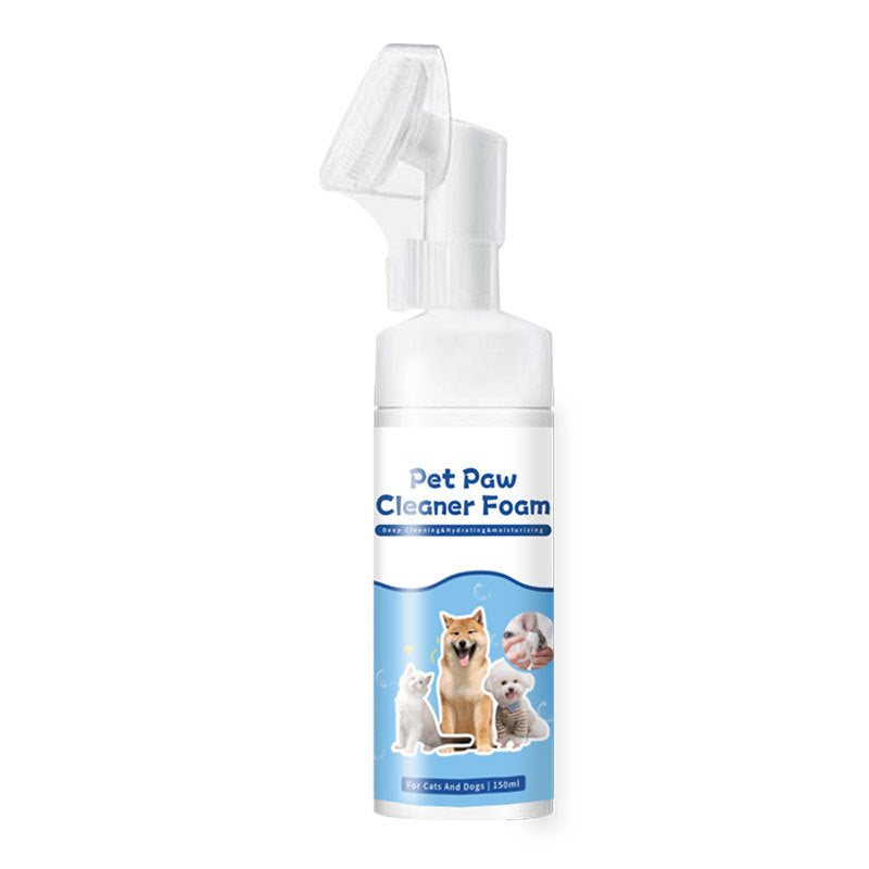 Pet  Paw Cleaner No-Rinse Foaming Cleanser with Removable Soft Silicone Brush