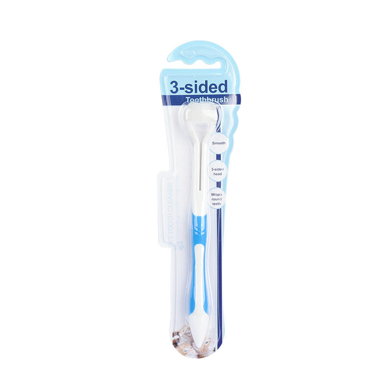 3-Sided Pet Toothbrush Dog Toothbrush Removing Bad Breath Tartar