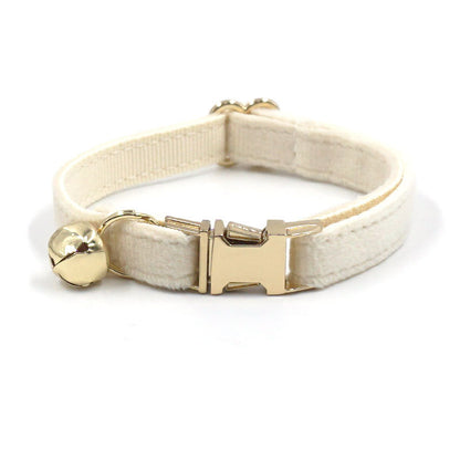 Pets Soft High Quality Velvet Personalized cat Collar With Bell