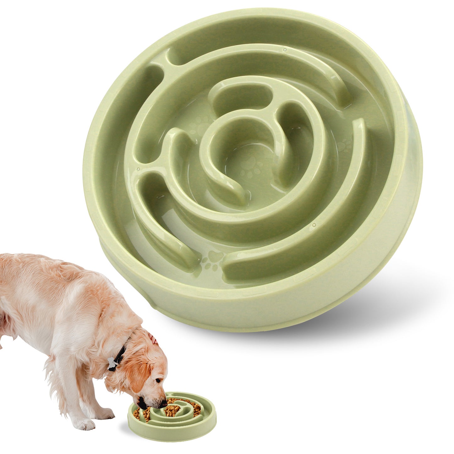 Slow Feeder Bowl Fun Non Slip Anti-Gulping Pet Bowl