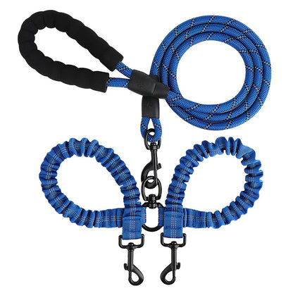 Dual Dog Leash 360 Swivel No Tangle Walking Double Dog Leash