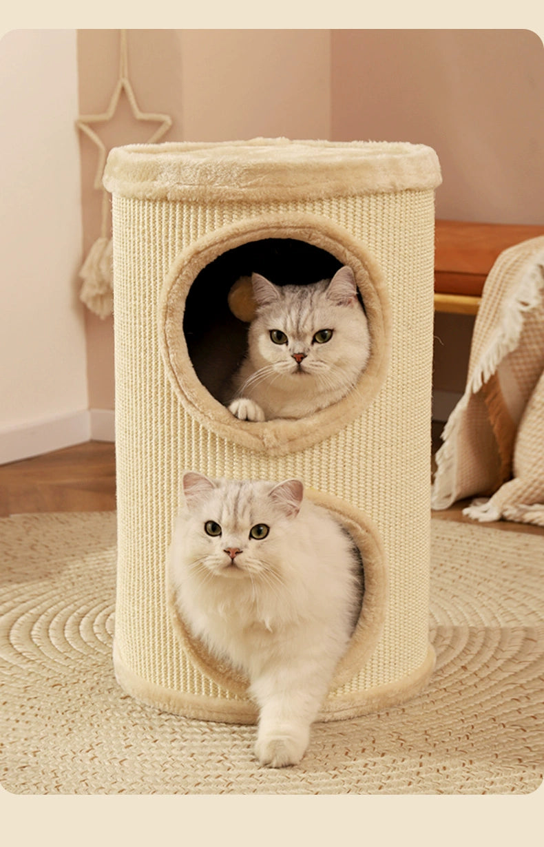 Cat climbing frame cat nest cat tree integrated multi-layer cat tree hole winter double cat scratching board winter cat house winter warm