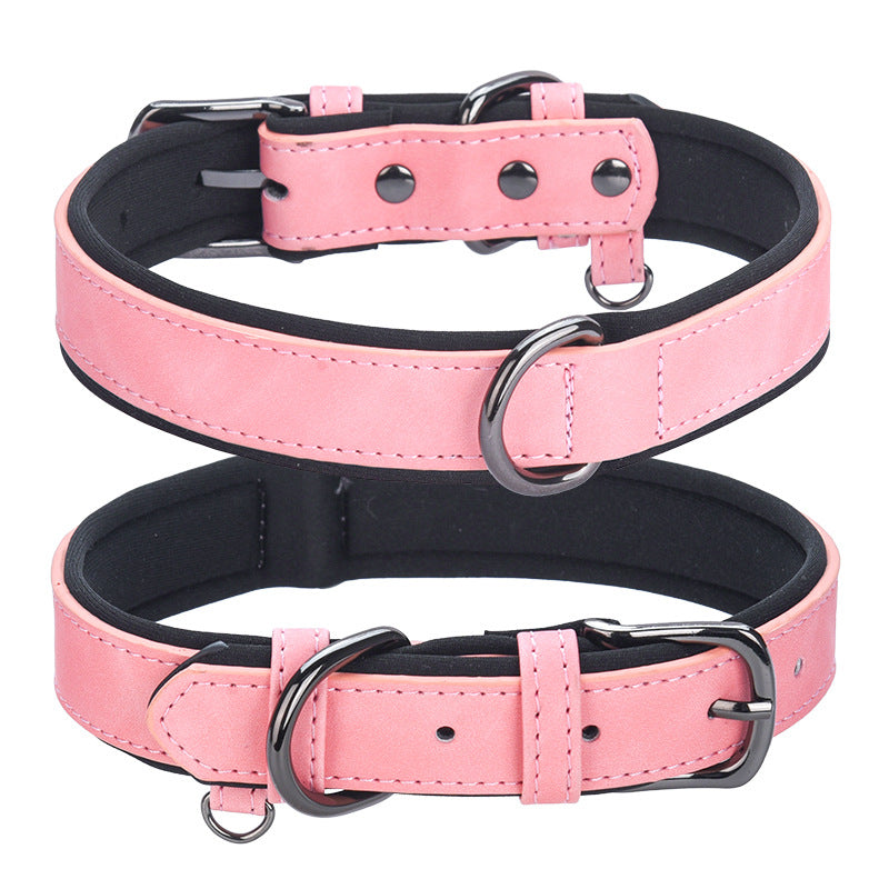 PU Leather Pet Dog Collar Soft Neopron Collars for Pet Dogs