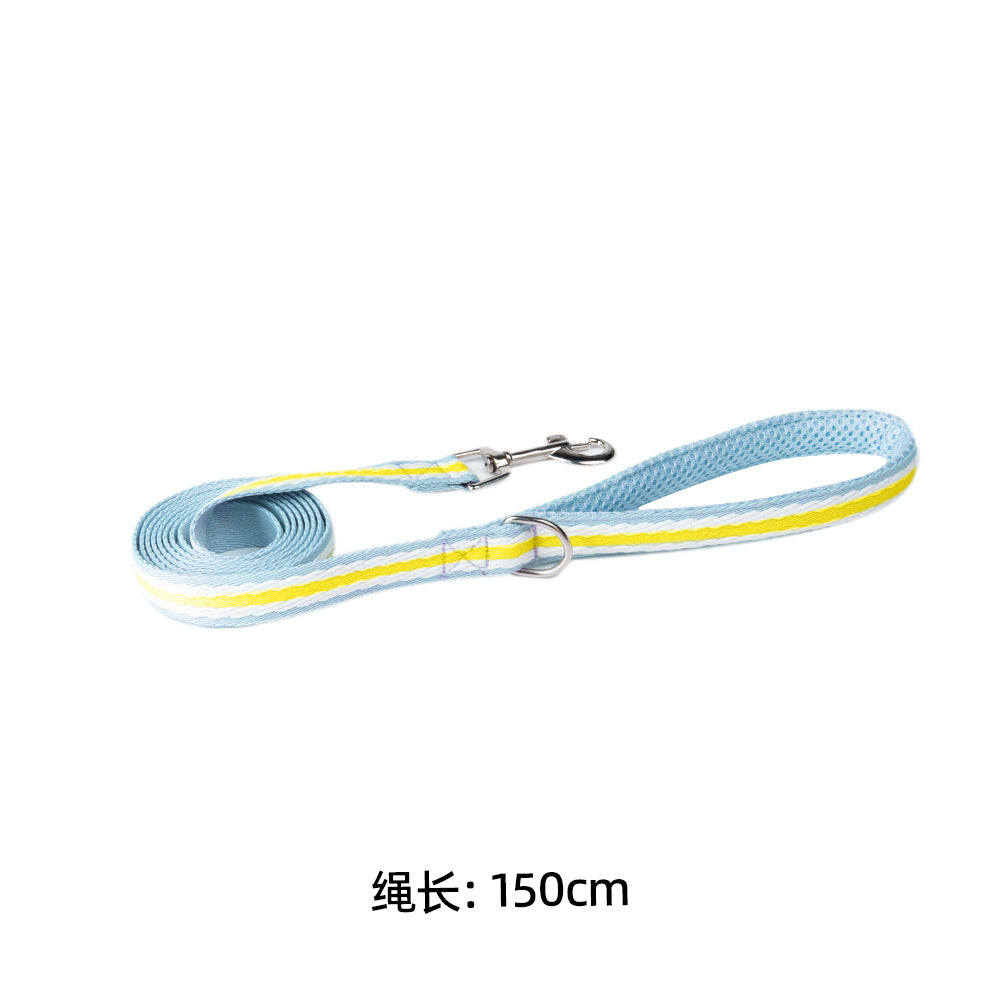 Bomei Puppy Outdoor Walking with Printed Pattern Dog Harness and Leash