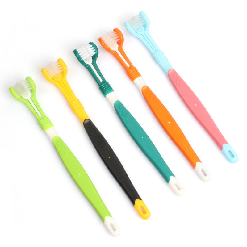 3-Sided Pet Toothbrush Dog Toothbrush Oral Care