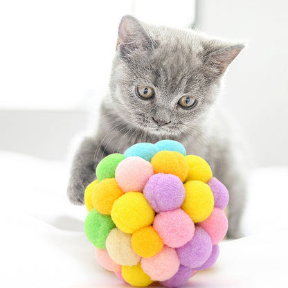 pet cat toy cat self-hi rainbow bell interactive ball to play cat factory direct sales support delivery