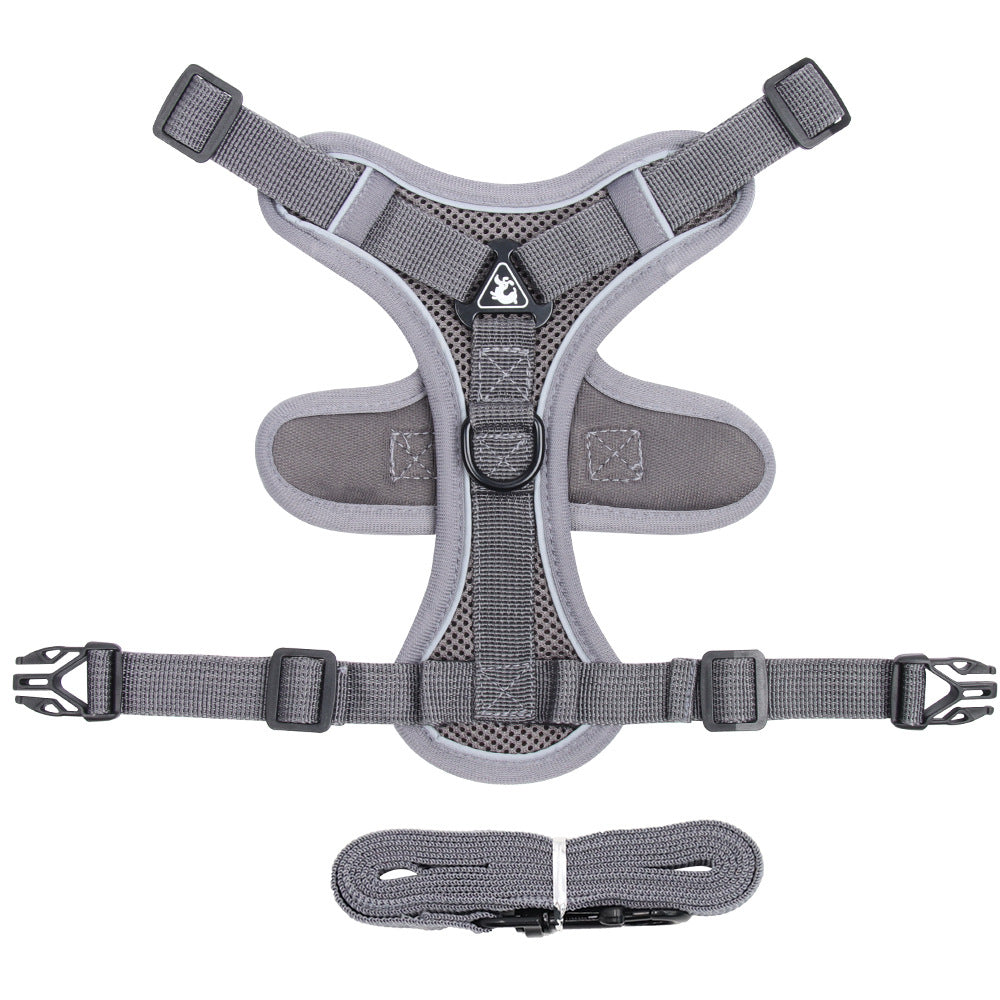Adjustable Reflective Dog Vest Breathable Dog Harness Leash Set