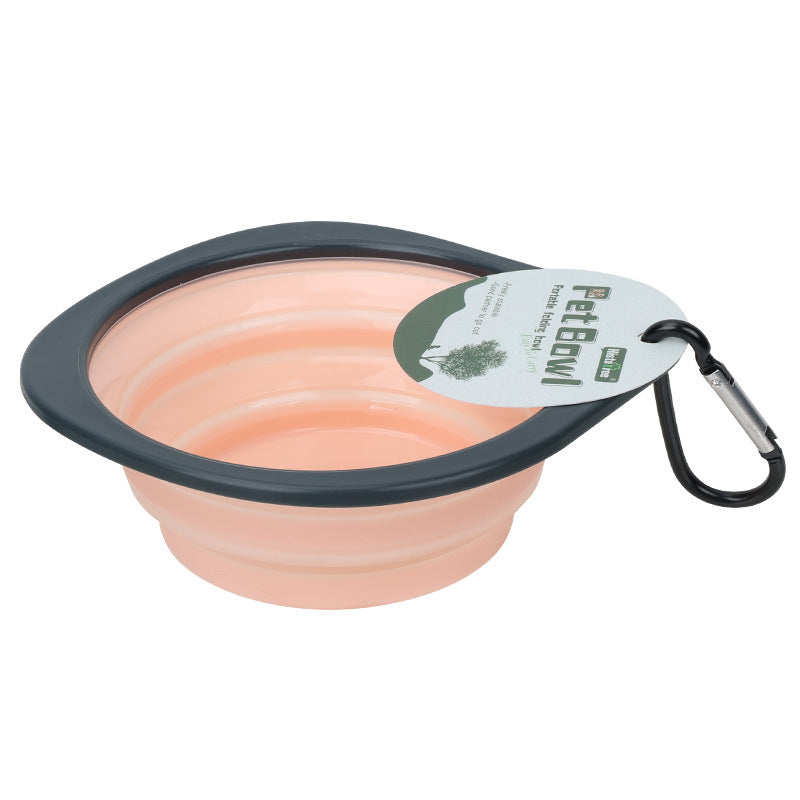 3 Pack Collapsible Portable Pet Feeding Watering Dish with Carabiners