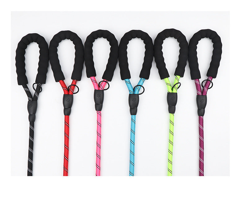 Dog Leash Reflective Traffic Padded Double Handle Lead for Control Safety Training