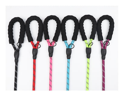 Dog Leash Reflective Traffic Padded Double Handle Lead for Control Safety Training