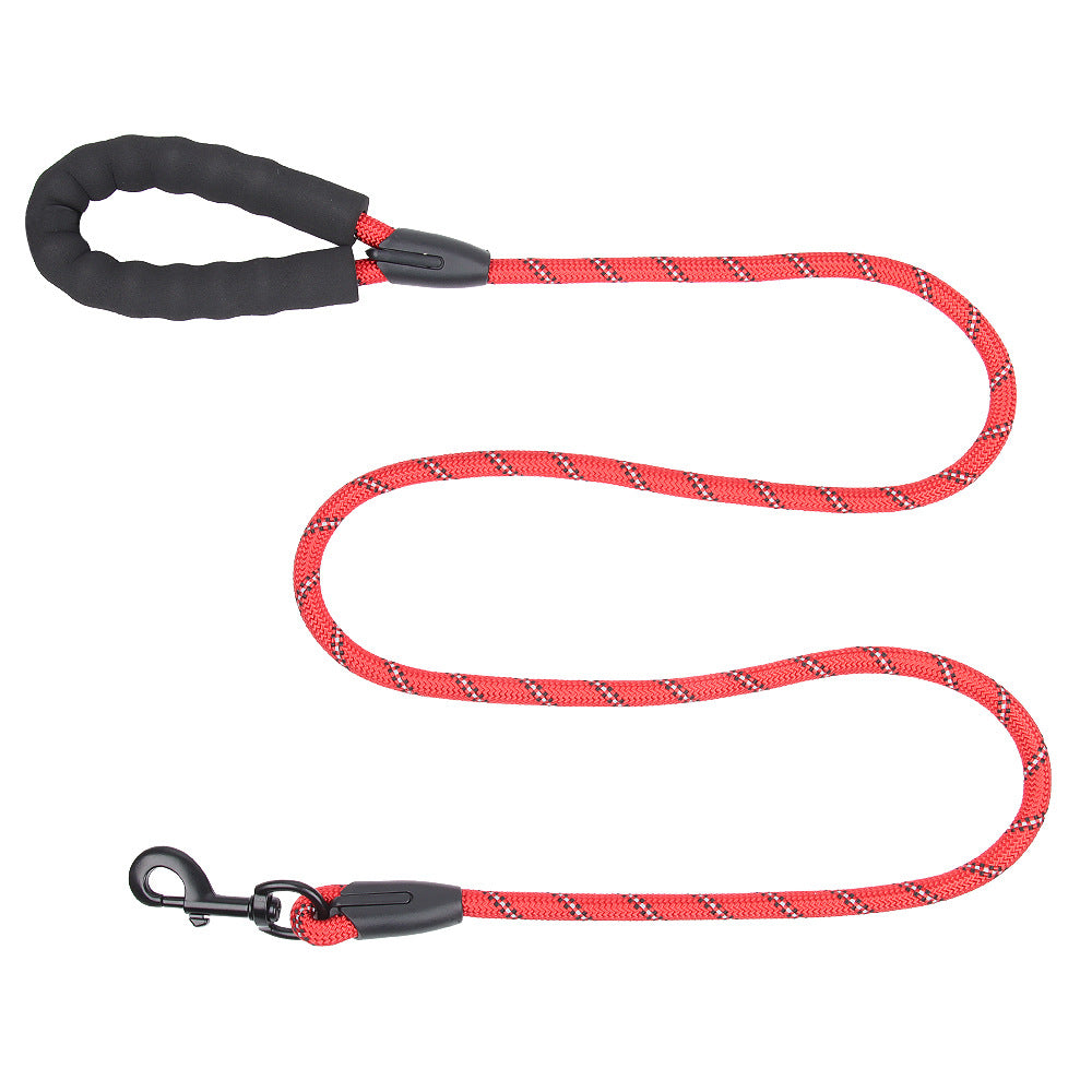 Strong Dog Leash with Comfortable Padded Handle and Highly Reflective Threads