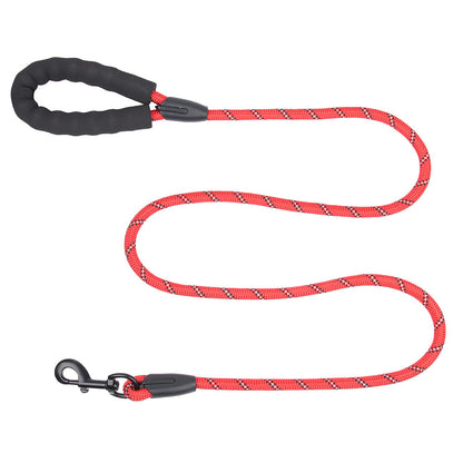 Strong Dog Leash with Comfortable Padded Handle and Highly Reflective Threads