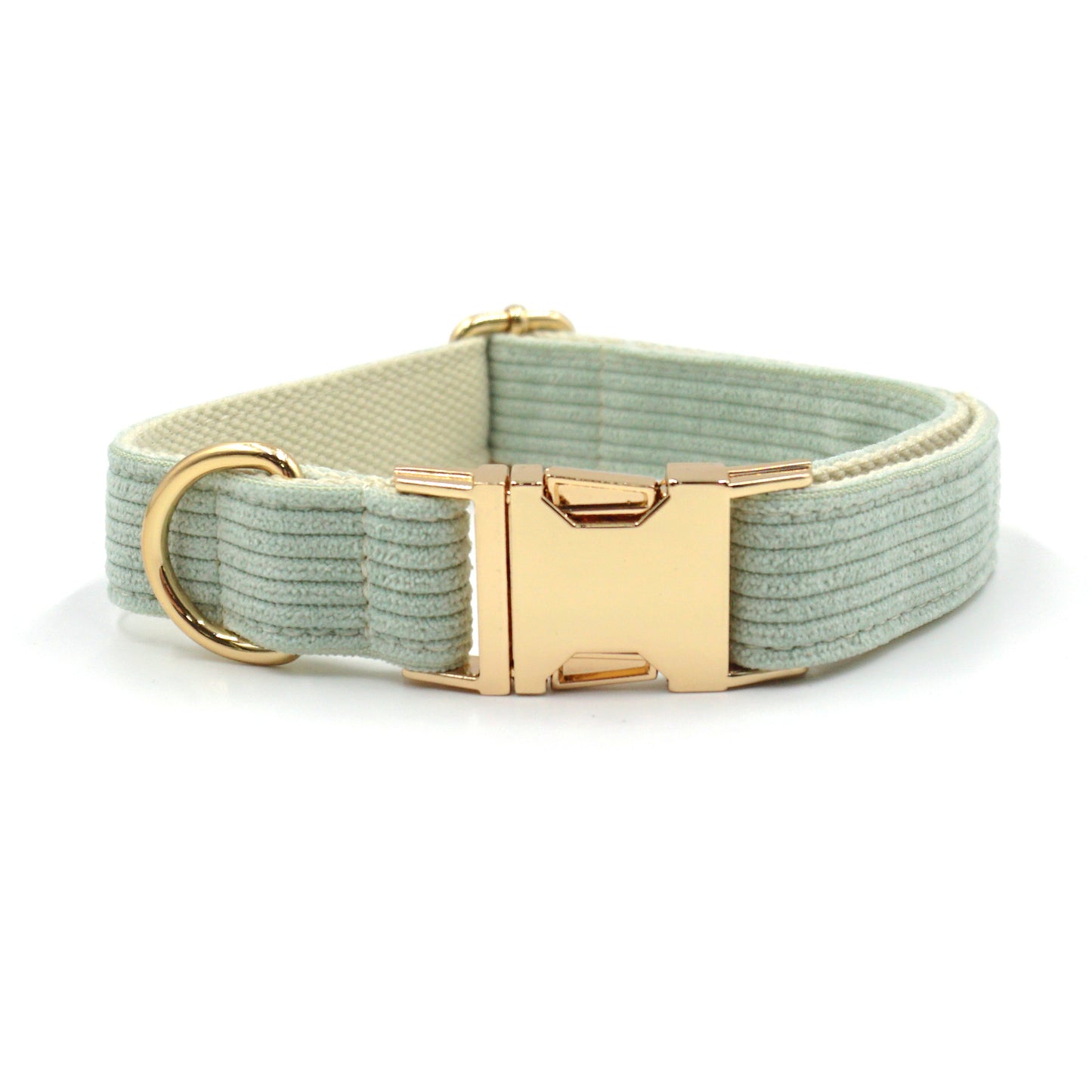 Collar de perro personalizado de terciopelo verde claro, correa, arnés y pajarita, conjunto de bolsa para excrementos