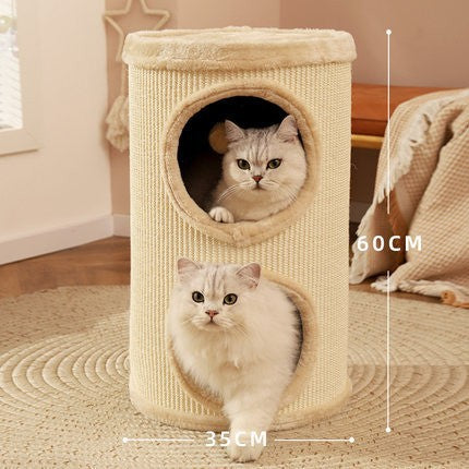 Cat climbing frame cat nest cat tree integrated multi-layer cat tree hole winter double cat scratching board winter cat house winter warm