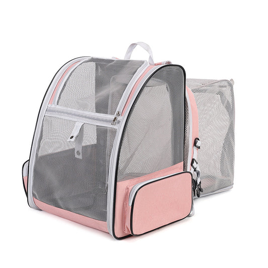 Expandable Pet Carrier Breathable Collapsible Soft Cat Travel Bag