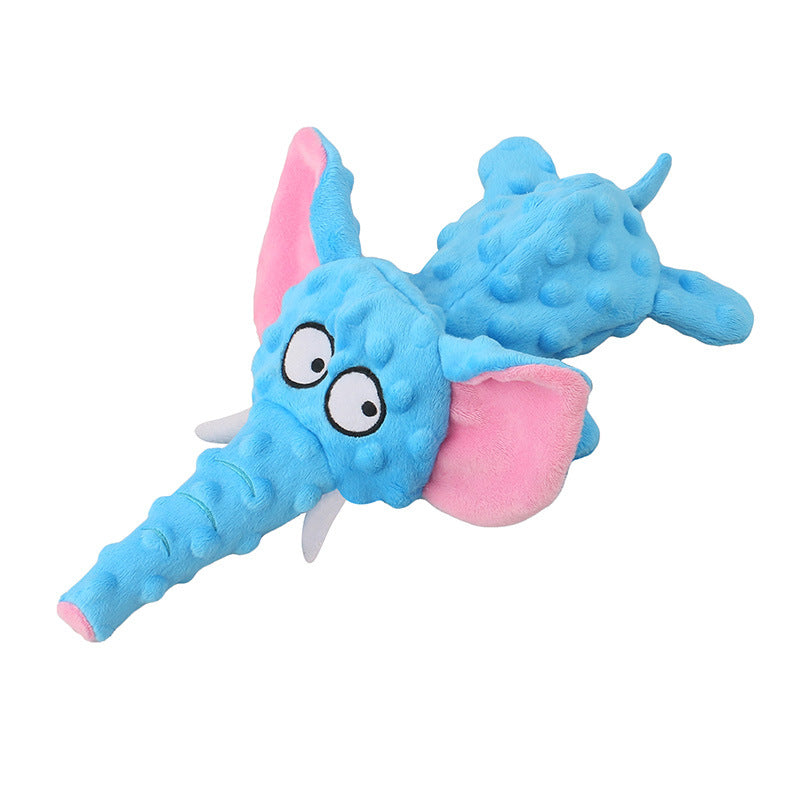 Divertido juguete de peluche con forma de elefante que chirría. 