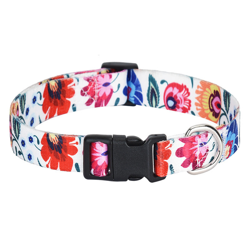 Luxury Printed Colorful Adjustable Pet Collar
