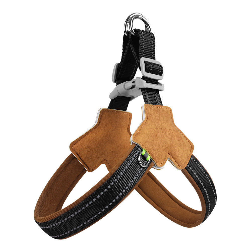 Y Shape  Reflective Strip Breathable Padded Outdoor Dog Harness
