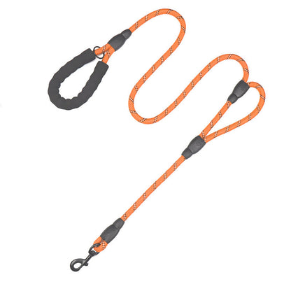 Dog Leash Reflective Traffic Padded Double Handle Lead for Control Safety Training