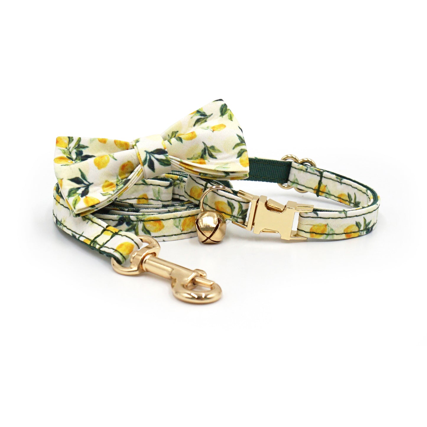 Fruits Style Adjustable Personalized Cat Collar Leash With Removable Bell & Bowtie