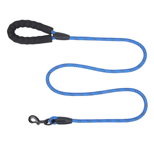 Strong Dog Leash with Comfortable Padded Handle and Highly Reflective Threads