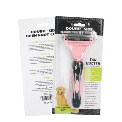 Deshedding Comb for Dogs and Cats Double Sided Undercoat Deshedder Brush