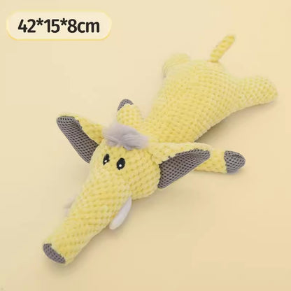 Jouets interactifs en peluche pour chien, jouets à mâcher mignons et couineurs, chiot, lion, loup, éléphant, jouets pour chiens et chats 