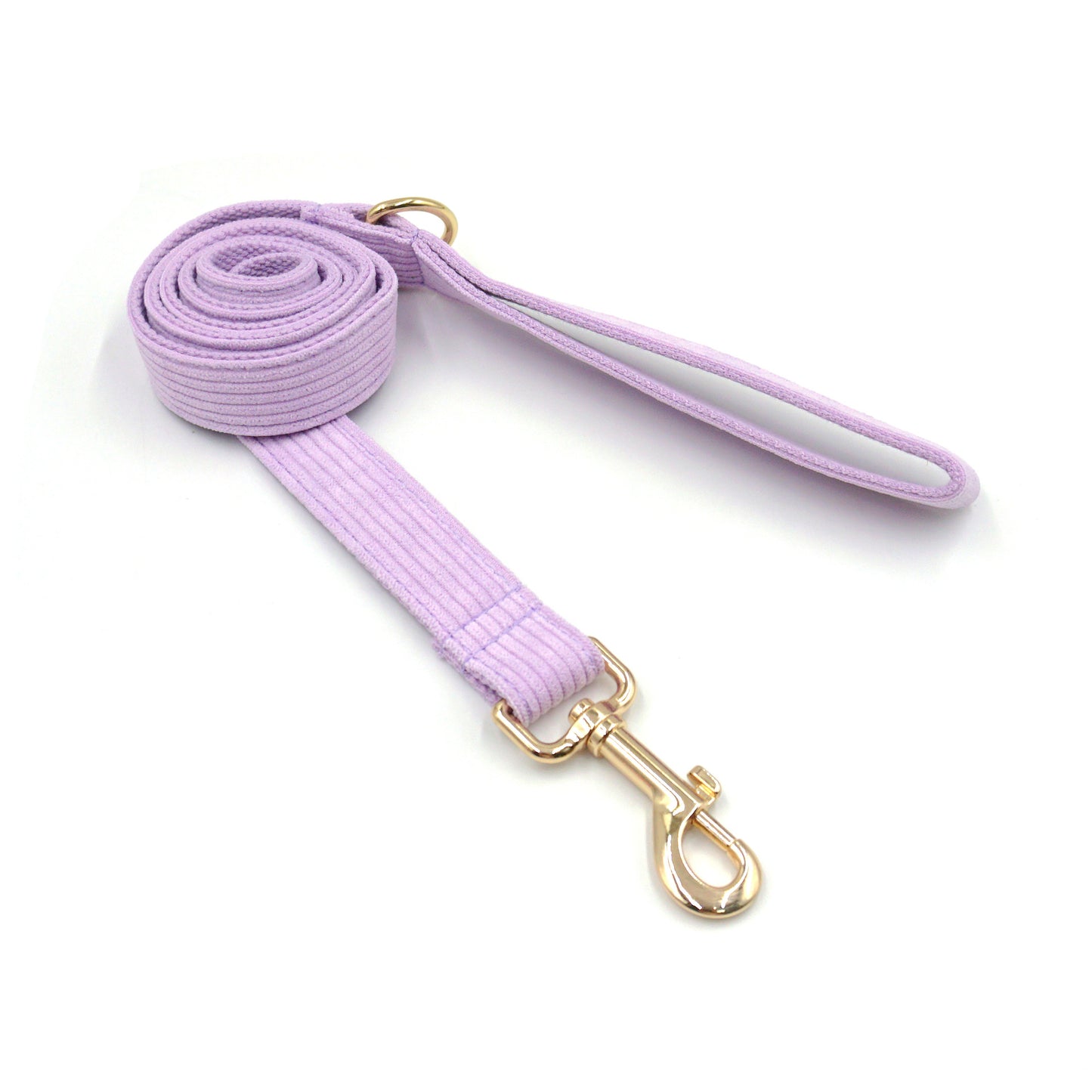 Pink Purple Stripe Velvet Personalized Dog Collar Leash Harness Bowtie Poop Bag Set