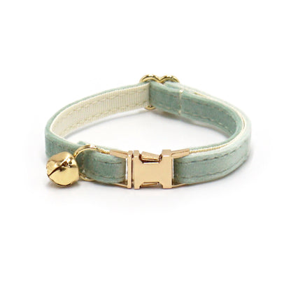 Pets Soft High Quality Velvet Personalized cat Collar With Bell