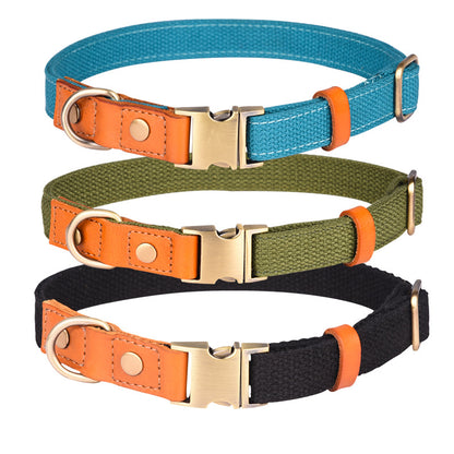 Collar de perro personalizado con hebilla de metal grabada personalizada, collar de perro de nailon duradero 