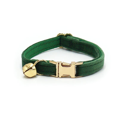 Pets Soft High Quality Velvet Personalized cat Collar With Bell