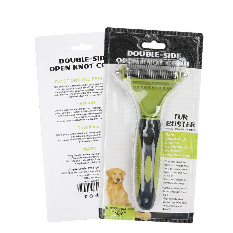 Deshedding Comb for Dogs and Cats Double Sided Undercoat Deshedder Brush