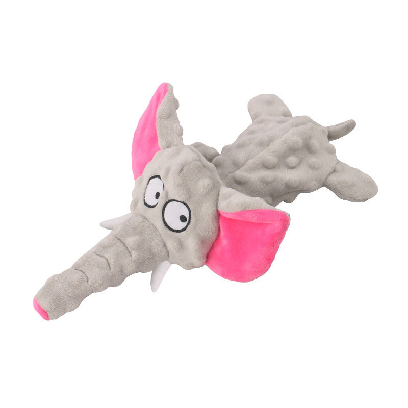 Divertido juguete de peluche con forma de elefante que chirría. 