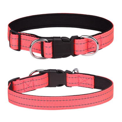 Strapazierfähiges Hundehalsband aus reflektierendem Nylonleder 