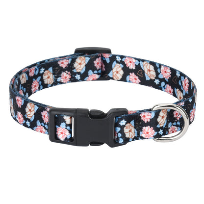 Luxury Printed Colorful Adjustable Pet Collar