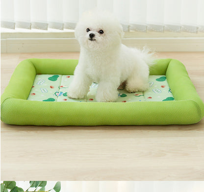 Cooling Non-Slip Dog Bed Waterproof Bolster Cat Beds