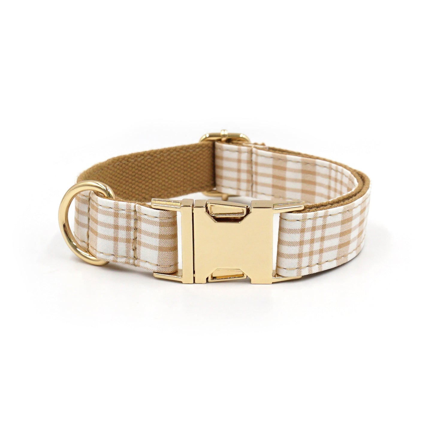 Customized Plaid Dog Collar - Engraved Pet Collar
