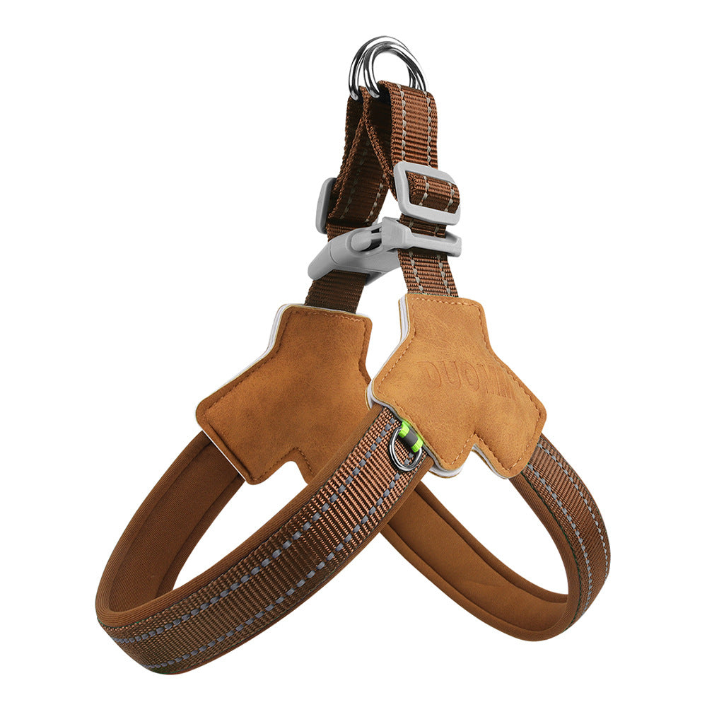 Y Shape  Reflective Strip Breathable Padded Outdoor Dog Harness