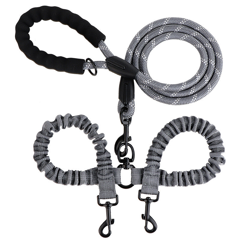 Dual Dog Leash 360 Swivel No Tangle Walking Double Dog Leash