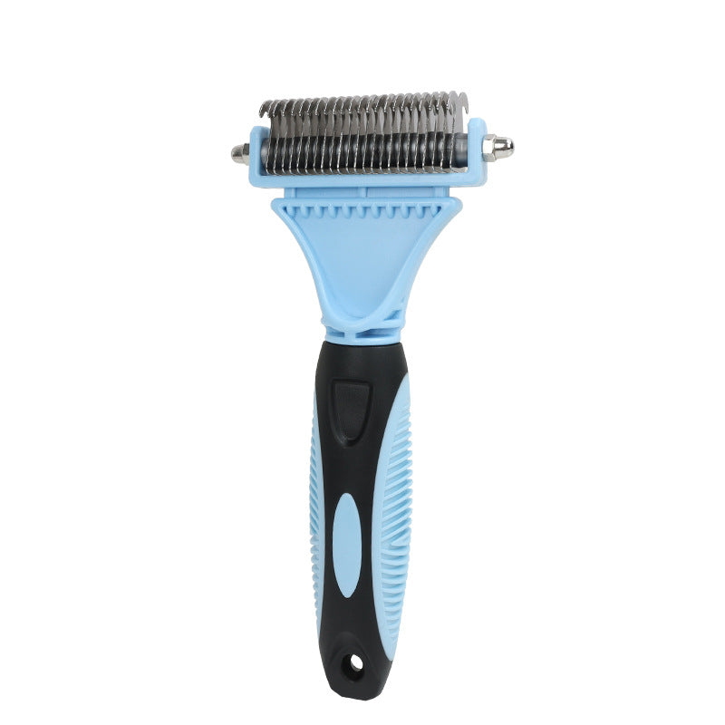 Deshedding Comb for Dogs and Cats Double Sided Undercoat Deshedder Brush