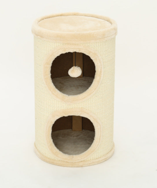 Cat climbing frame cat nest cat tree integrated multi-layer cat tree hole winter double cat scratching board winter cat house winter warm