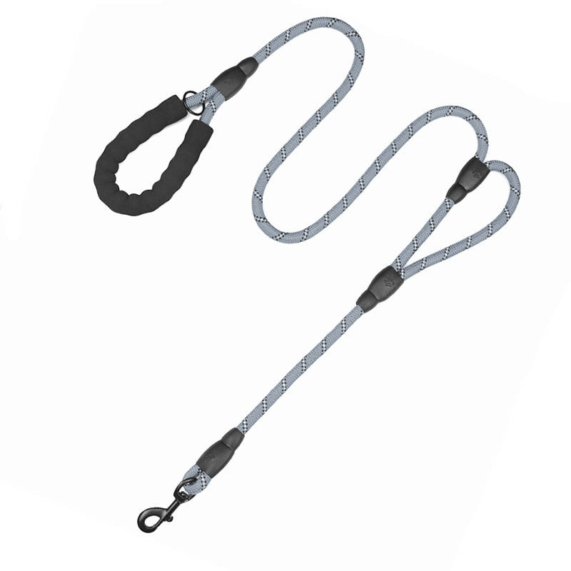 Dog Leash Reflective Traffic Padded Double Handle Lead for Control Safety Training