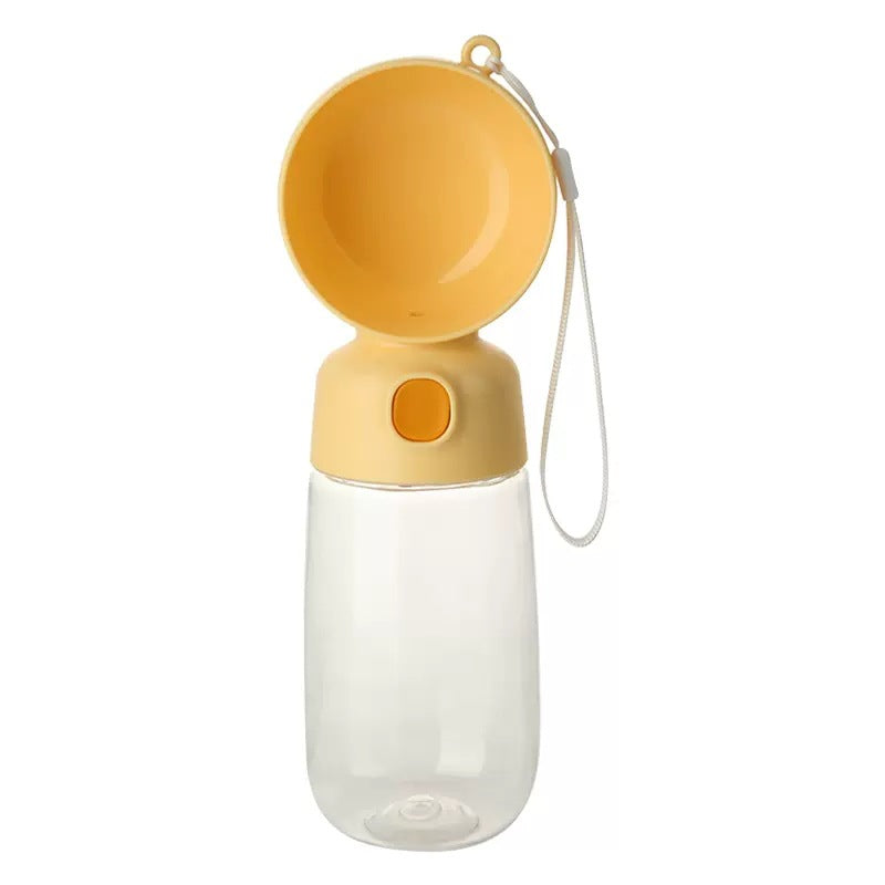 Portable Dog Water Bottle for Walking - Dog Travel Water Dispenser with Food Container