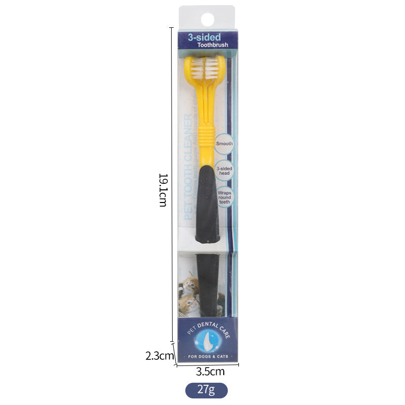 3-Sided Pet Toothbrush Dog Toothbrush Oral Care