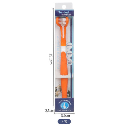 3-Sided Pet Toothbrush Dog Toothbrush Oral Care