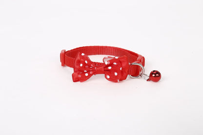 8pcs Bowtie Styles Cat Collar with Bell