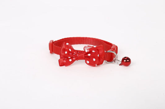 8pcs Bowtie Styles Cat Collar with Bell